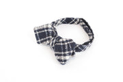SUITSUPPLY Men's Navy OS Wool Blend Self-Tie Checked Bow Tie