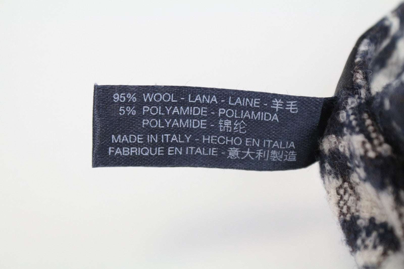 SUITSUPPLY Men's Navy OS Wool Blend Self-Tie Checked Bow Tie