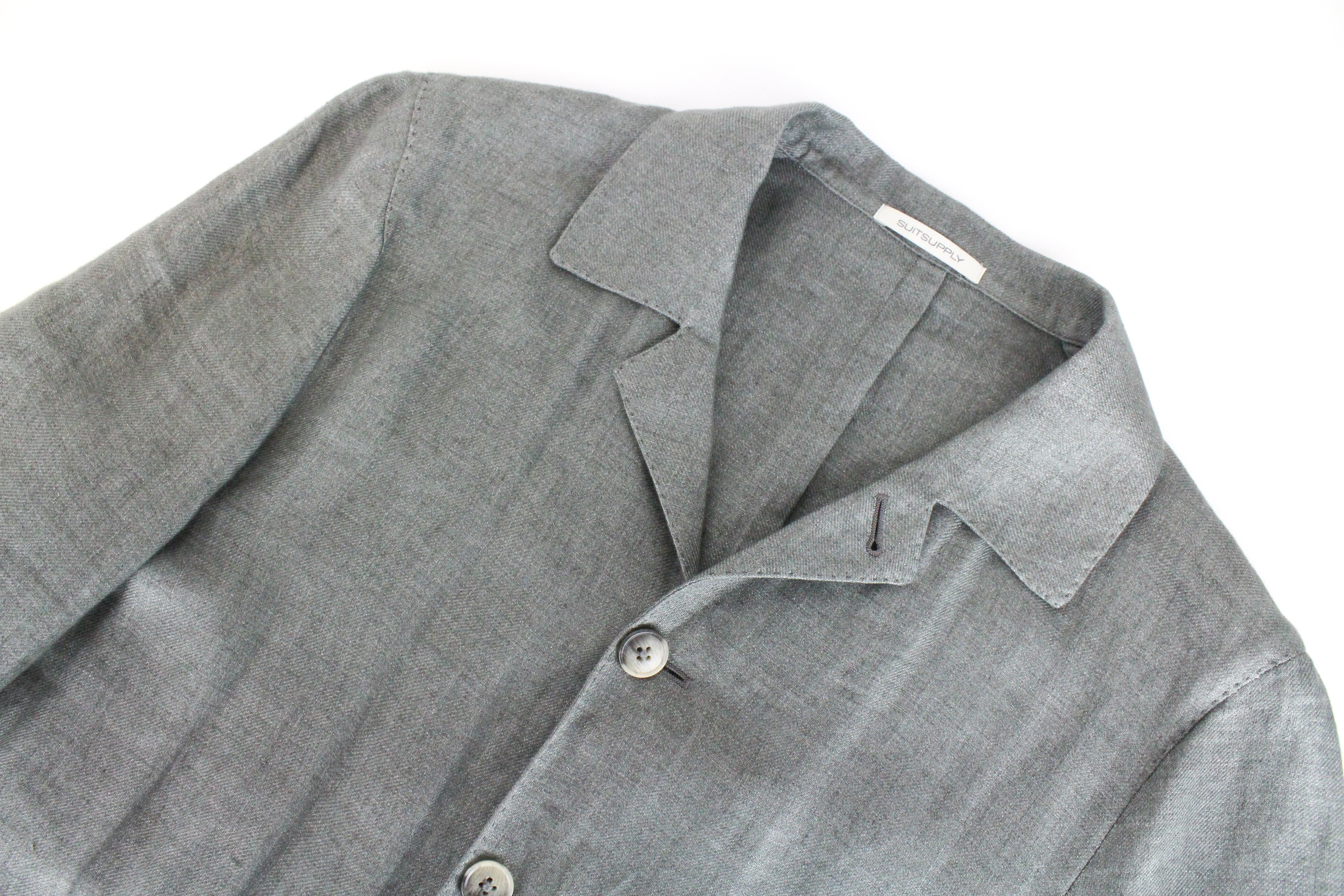 SUITSUPPLY Walter Men's UK36R Lightweight Green Linen 2-Piece Suit