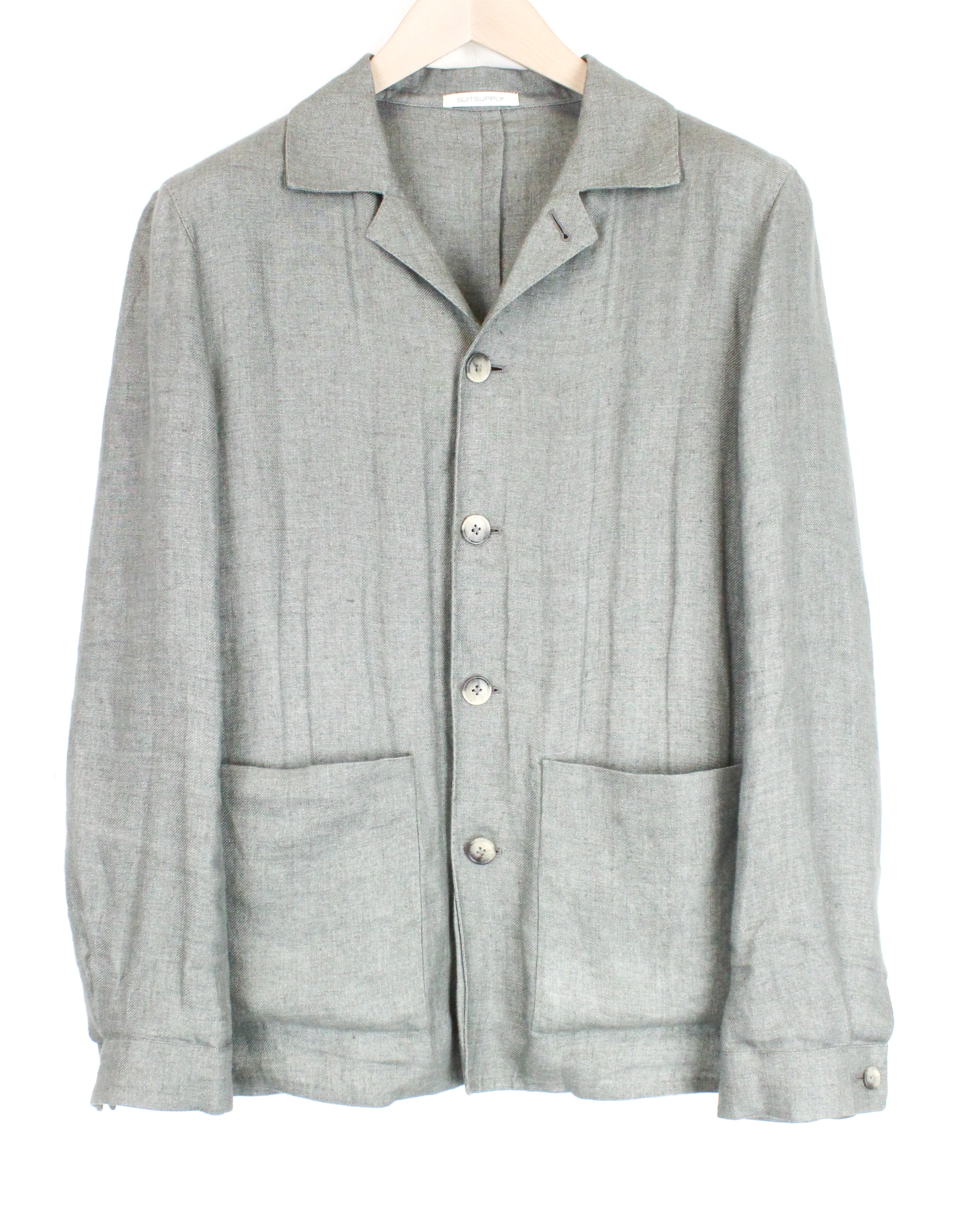 SUITSUPPLY Walter Men's UK36R Lightweight Green Linen 2-Piece Suit