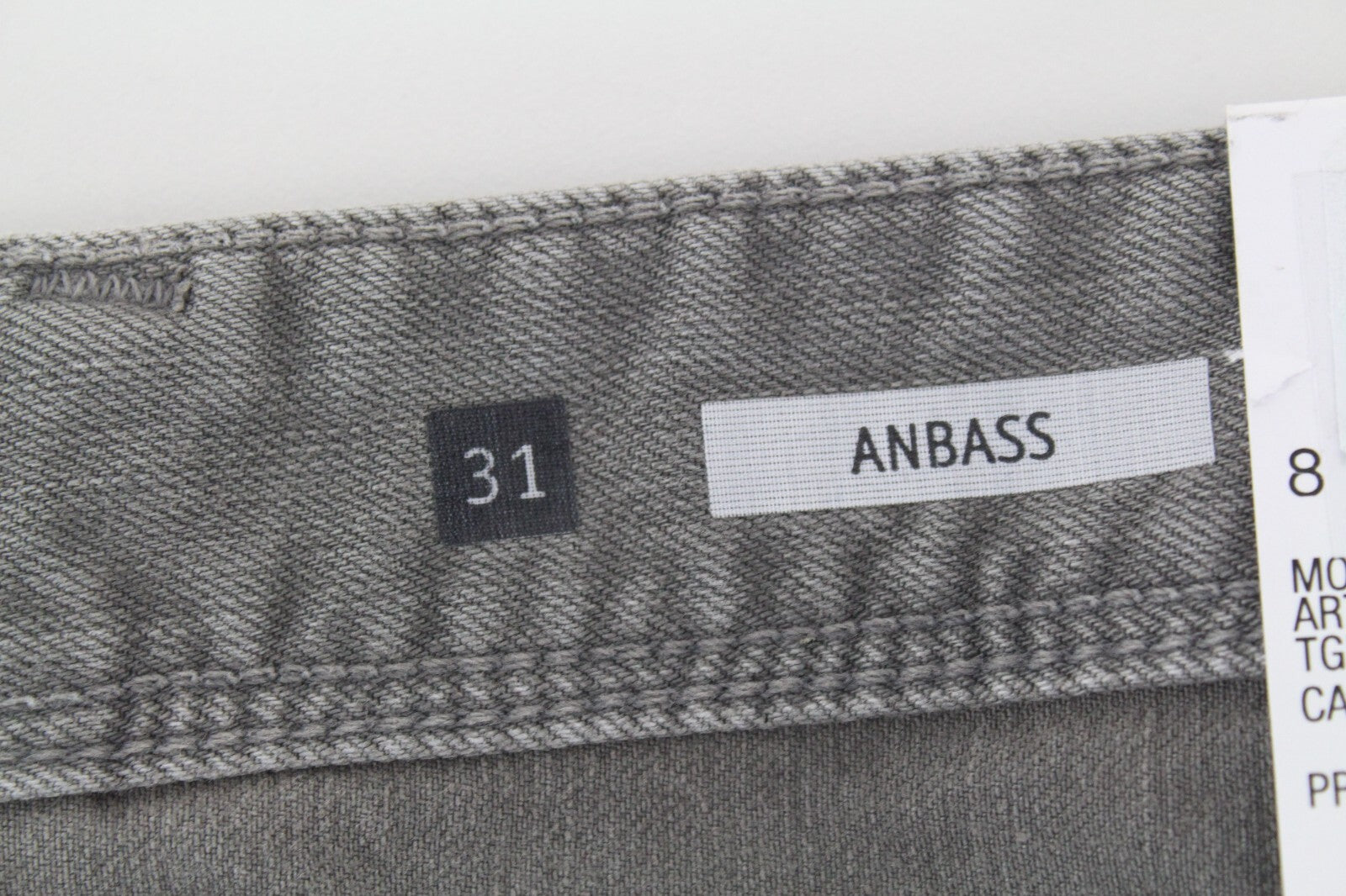 REPLAY Anbass Men Jeans W31/L36 Grey Washed Cotton Slim Fit 5-Pocket Stretch