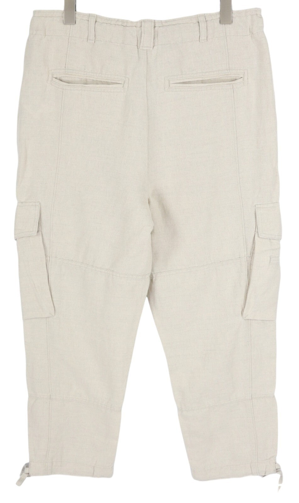 RALPH LAUREN Women Trousers W28 Linen Blend Canvas Cargo Tapered RRP€349
