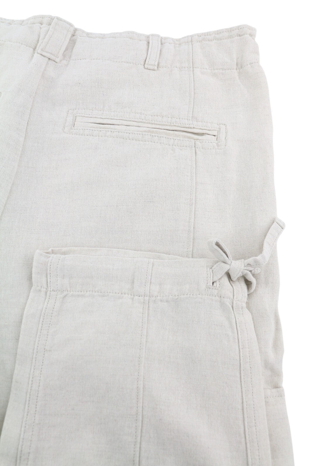 RALPH LAUREN Women Trousers W28 Linen Blend Canvas Cargo Tapered RRP€349