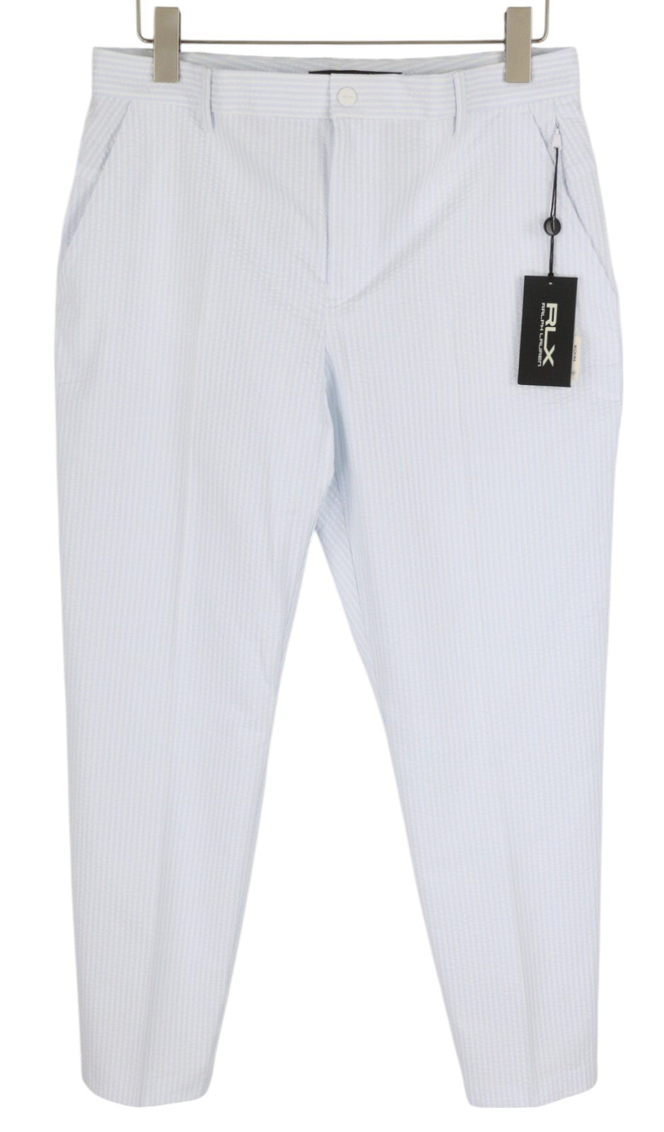 RLX RALPH LAUREN Golf Women Trousers W28 Blue Striped Slim Seersucker RRP€209