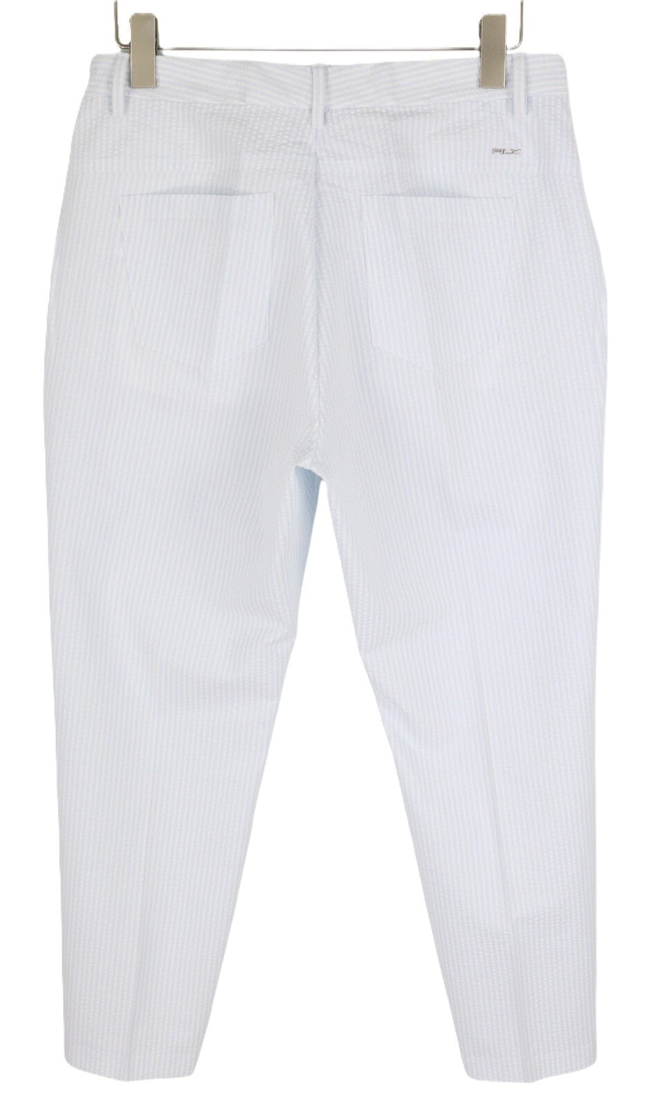 RLX RALPH LAUREN Golf Women Trousers W28 Blue Striped Slim Seersucker RRP€209