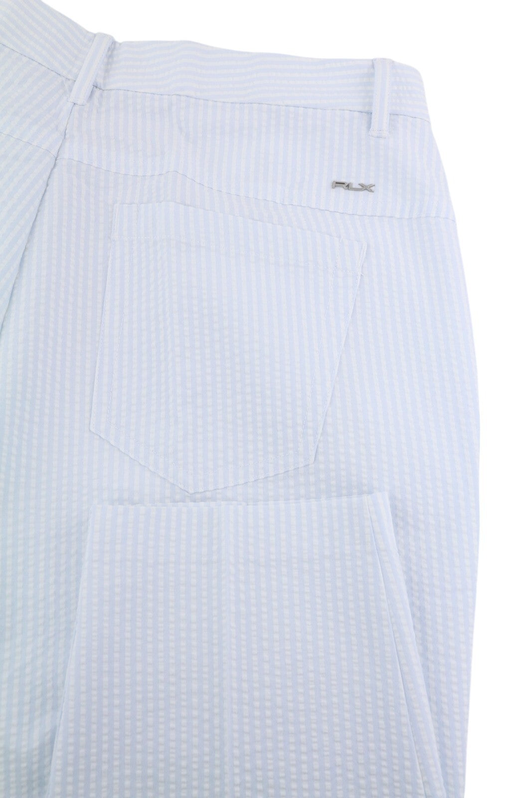 RLX RALPH LAUREN Golf Women Trousers W28 Blue Striped Slim Seersucker RRP€209