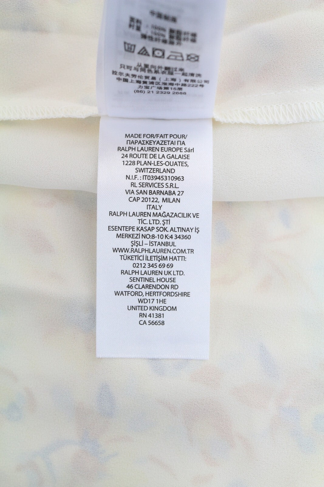 LAUREN RALPH LAUREN Women Dress M Yellow Short Puff Sleeve Floral Print Mini