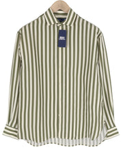 RALPH LAUREN Women Shirt M Mulberry Silk Pinstriped Button Cutaway RRP$391