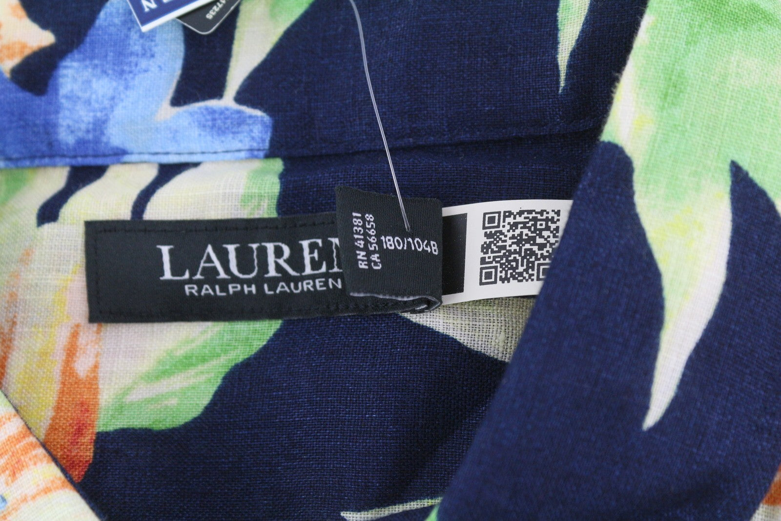 LAUREN RALPH LAUREN Women Shirt 2XL Short Sleeve Buttoned Linen Floral RRP€169