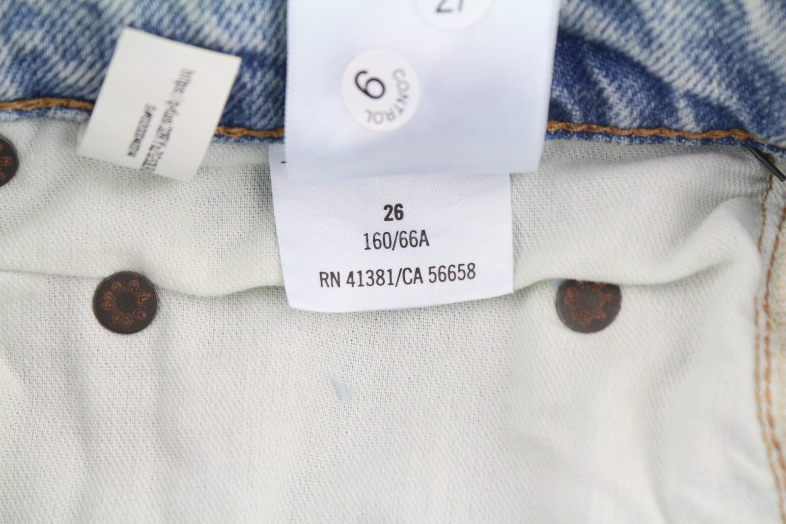 RALPH LAUREN Women Jeans W26 Relaxed Straight Crop Distress Painted Blue