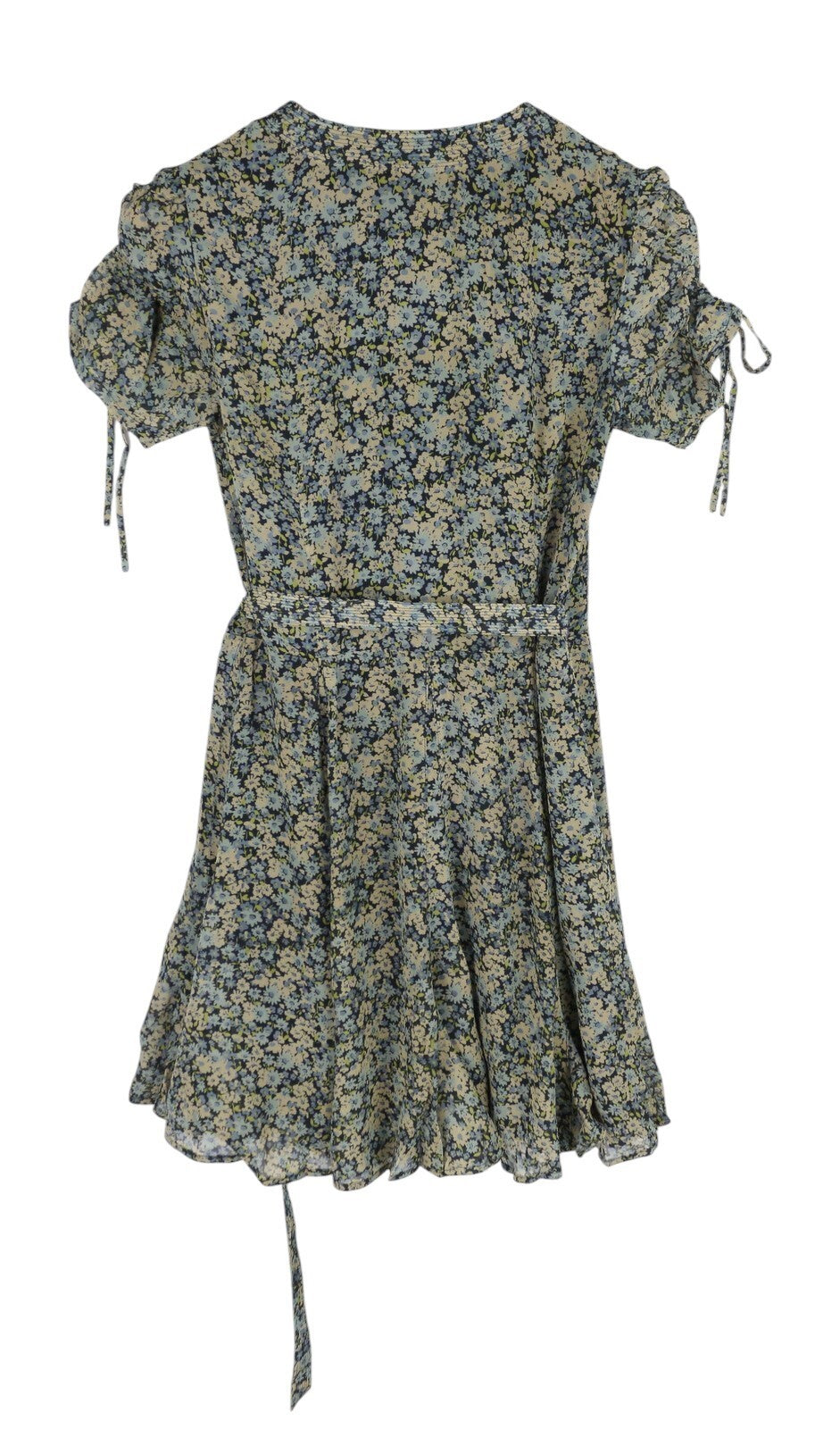 RALPH LAUREN Women Dress XS Short Sleeve Floral Printed Wrap Mini RRP€390
