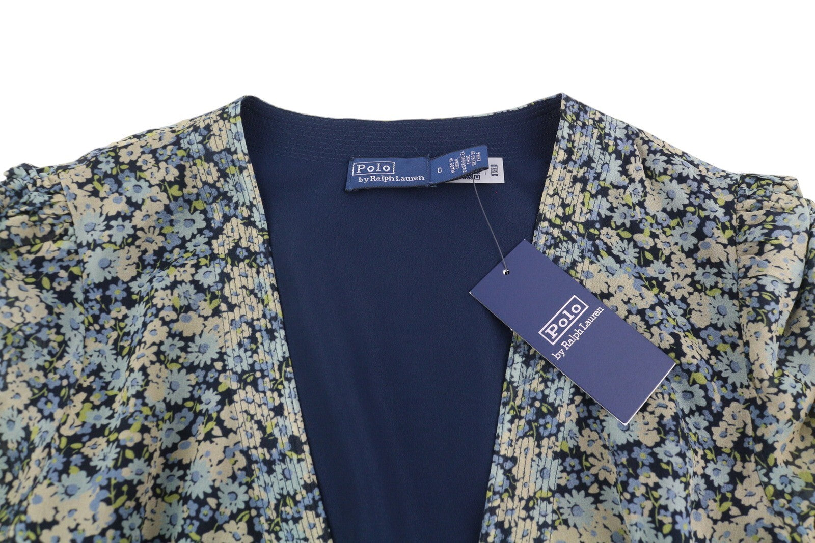 RALPH LAUREN Women Dress XS Short Sleeve Floral Printed Wrap Mini RRP€390