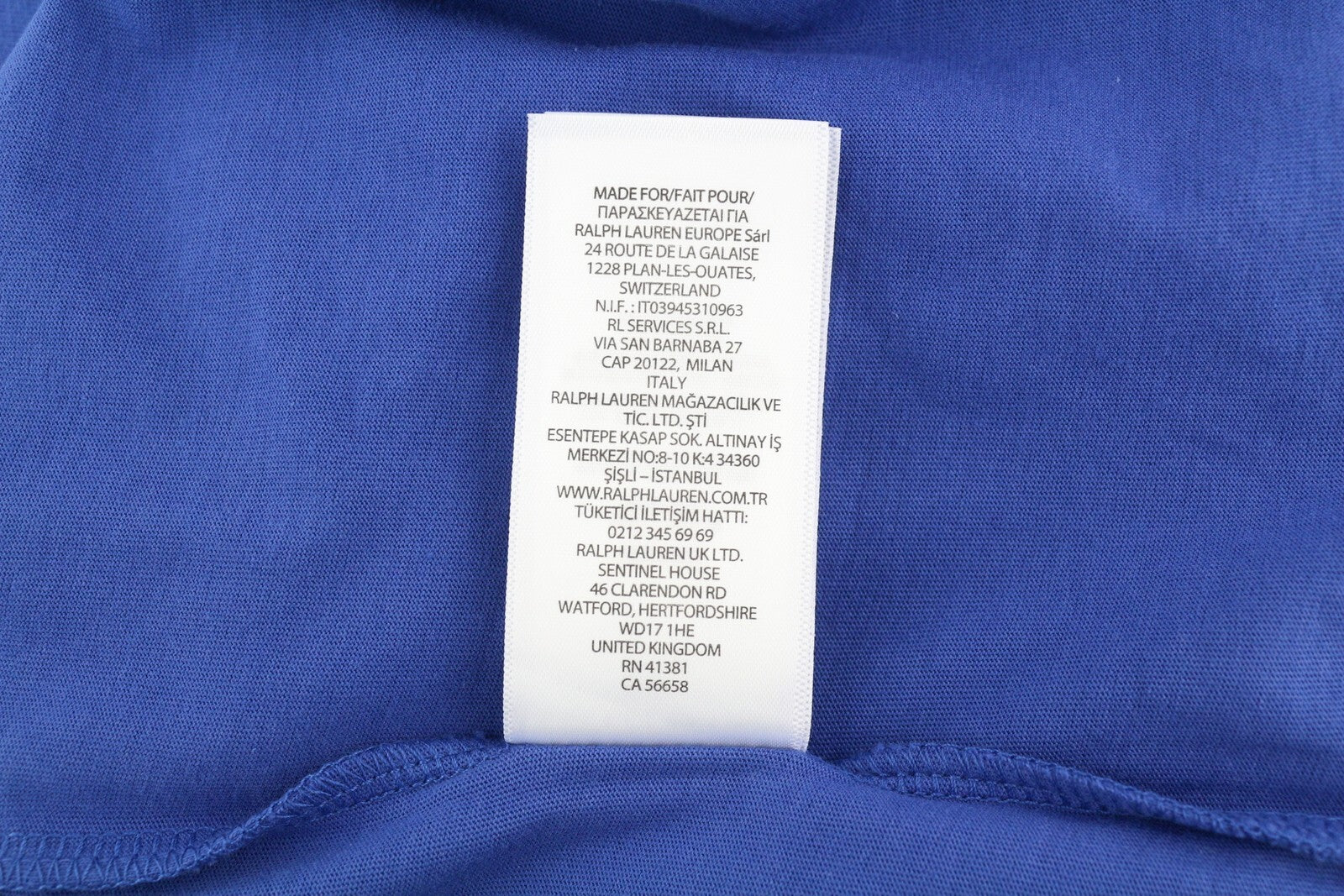 RALPH LAUREN Women T-Shirt M Blue Short Sleeve Crew Neck Tricot Casual