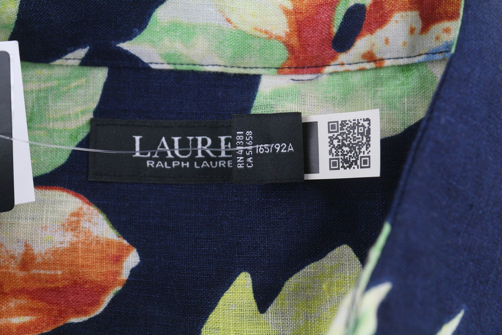 LAUREN RALPH LAUREN Women Shirt M Short Sleeve Buttoned Linen Floral RRP€169