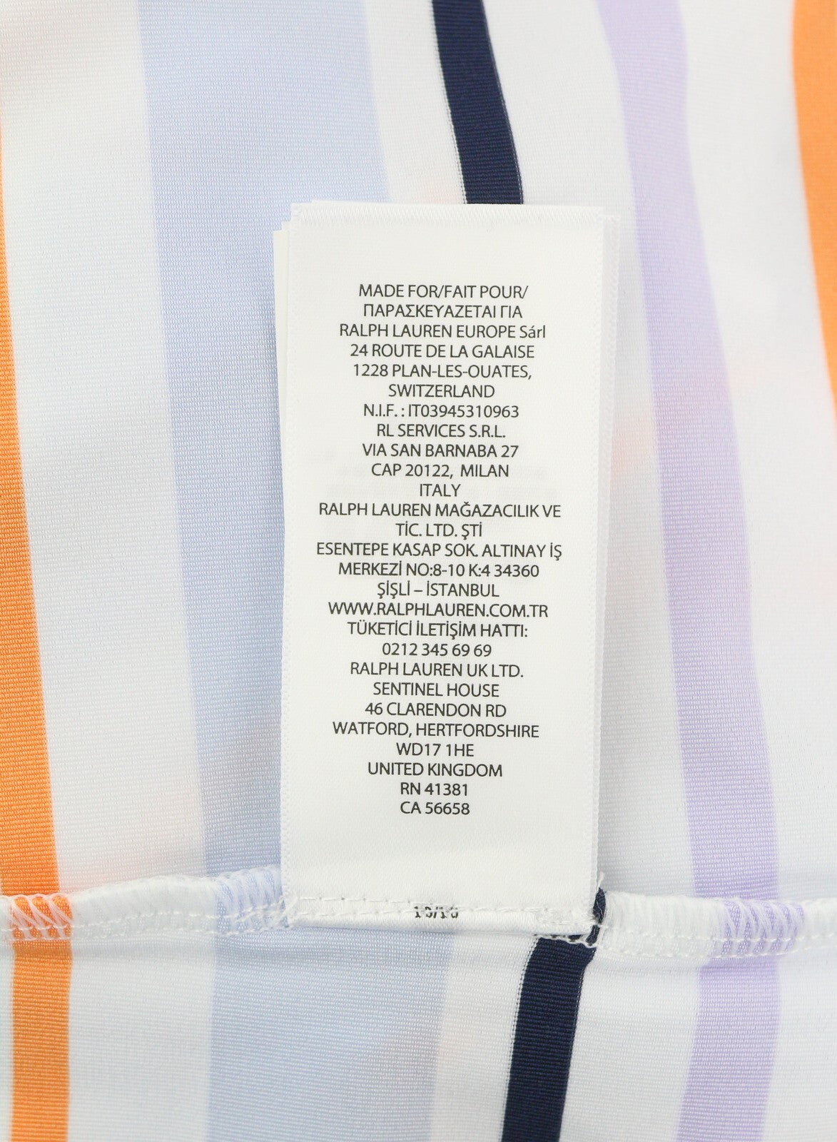 RLX RALPH LAUREN Golf Women T-Shirt L Multicoloured Short Sleeve Striped Polo