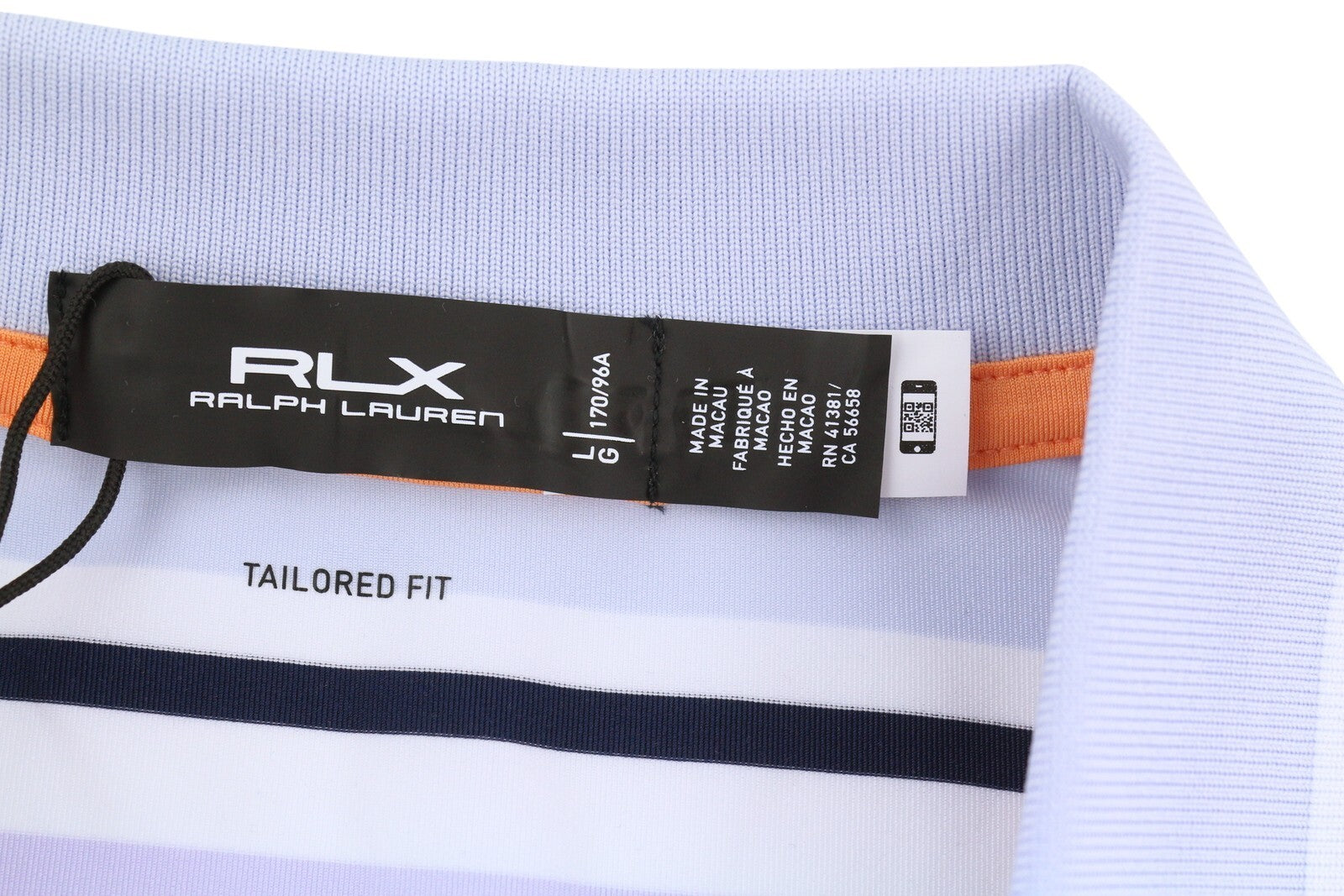 RLX RALPH LAUREN Golf Women T-Shirt L Multicoloured Short Sleeve Striped Polo