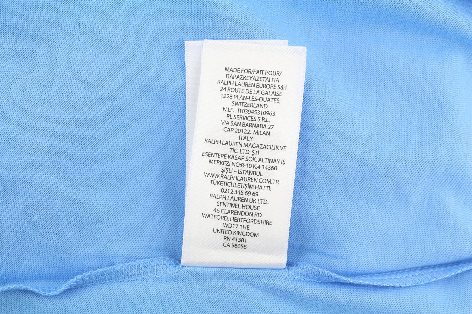 RALPH LAUREN Women T-Shirt L Blue Short Sleeve Crew Neck Tricot Stretch