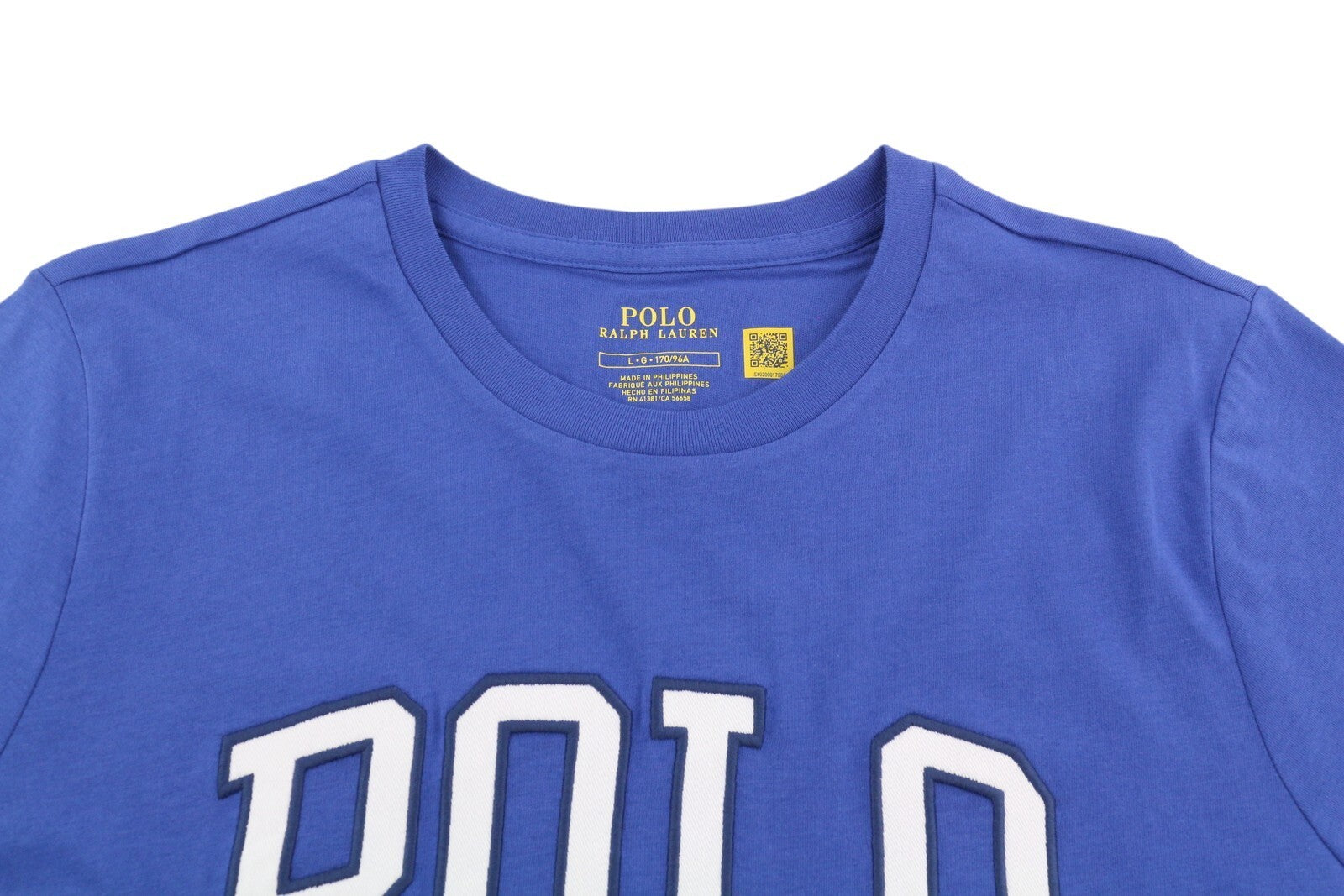 RALPH LAUREN Women T-Shirt L Blue Short Sleeve Crew Neck Tricot Casual