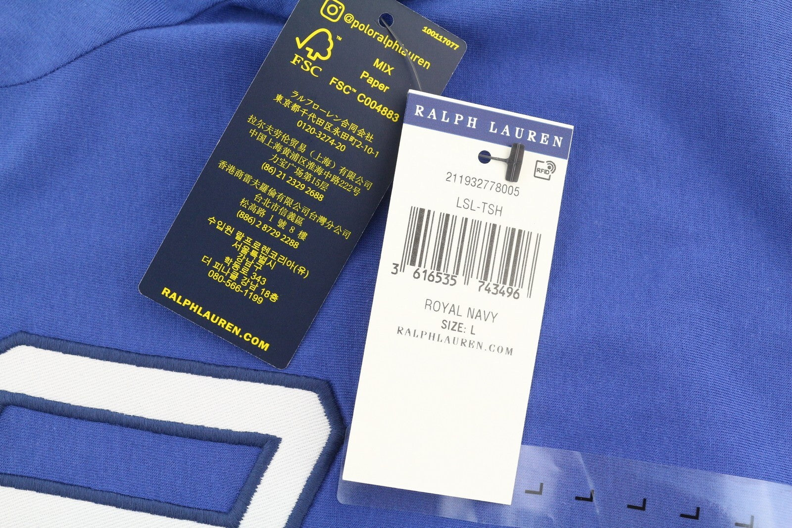 RALPH LAUREN Women T-Shirt L Blue Short Sleeve Crew Neck Tricot Casual