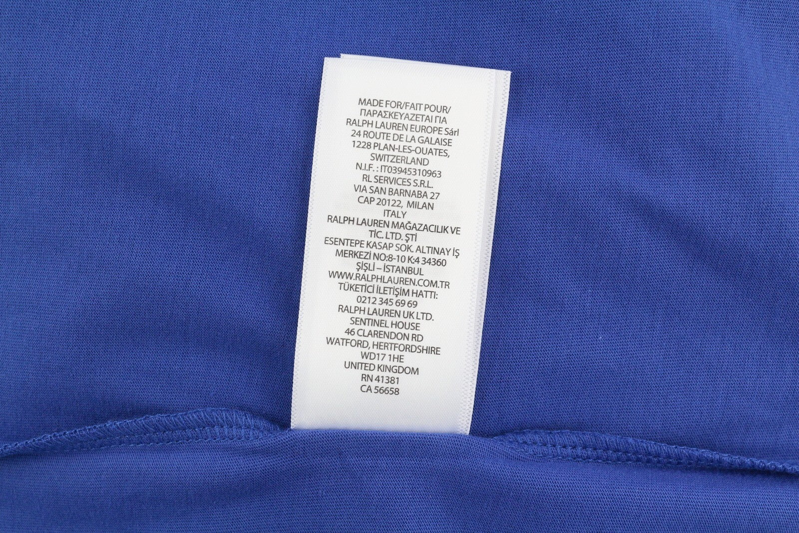 RALPH LAUREN Women T-Shirt L Blue Short Sleeve Crew Neck Tricot Casual