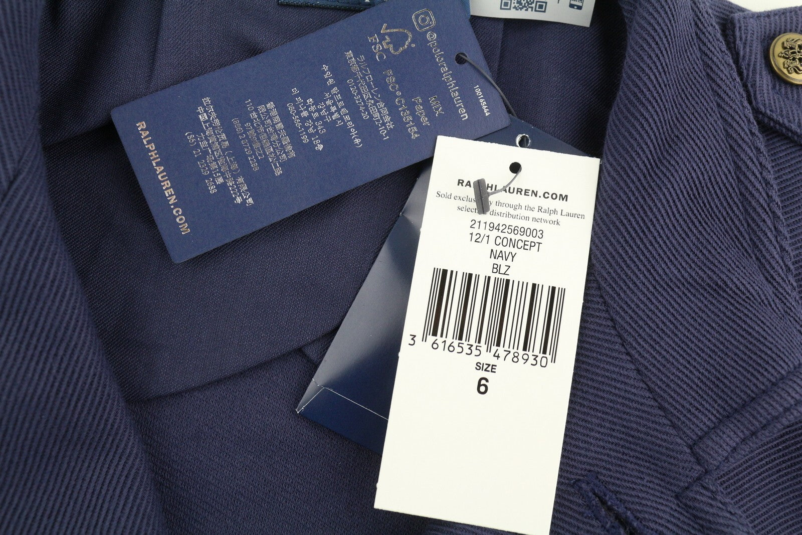 RALPH LAUREN Women Blazer S Dark Blue Patch Pockets Textured Button RRP€229