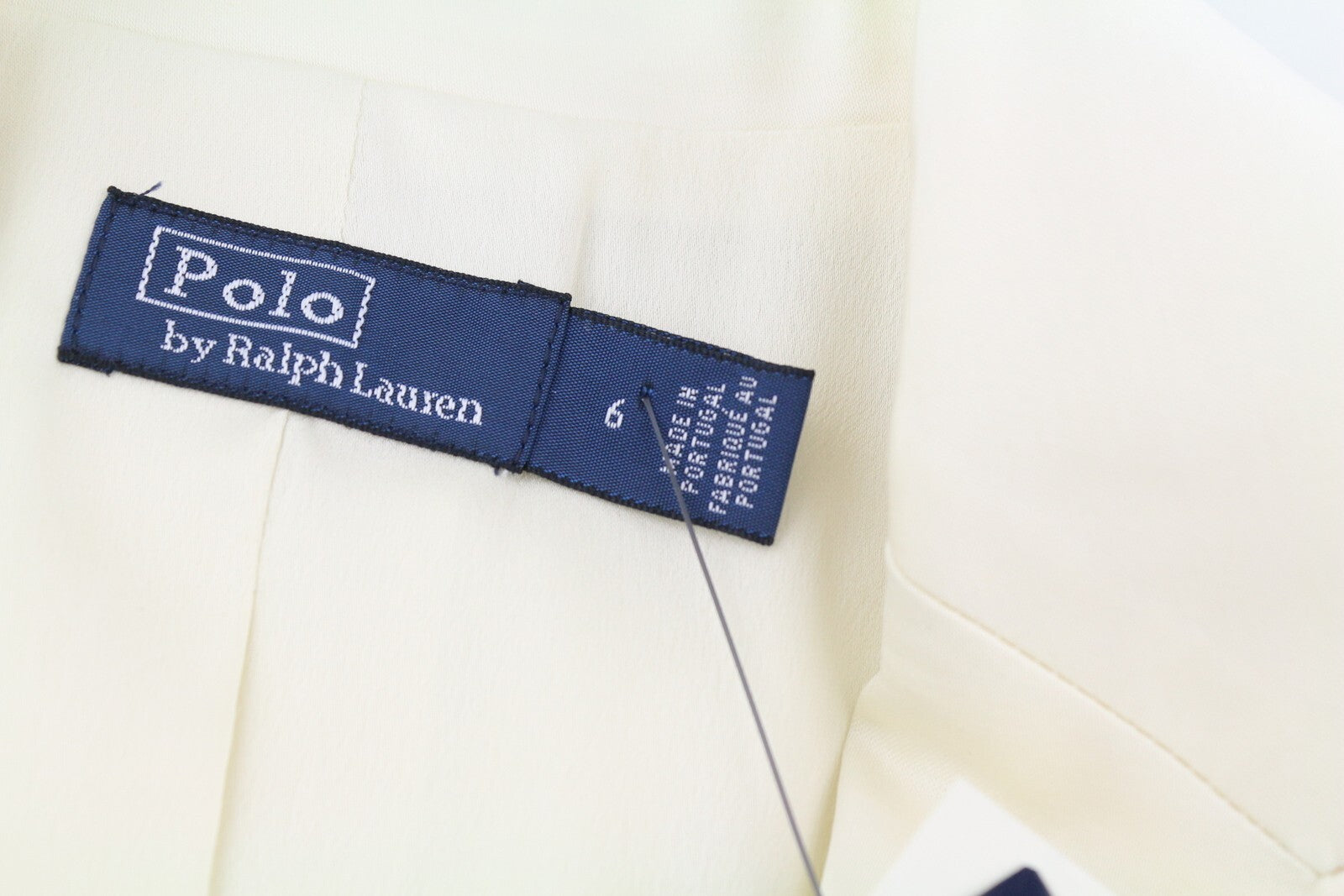 RALPH LAUREN Women Blazer S White Wool Blend Cropped Peak Lapel RRP$963