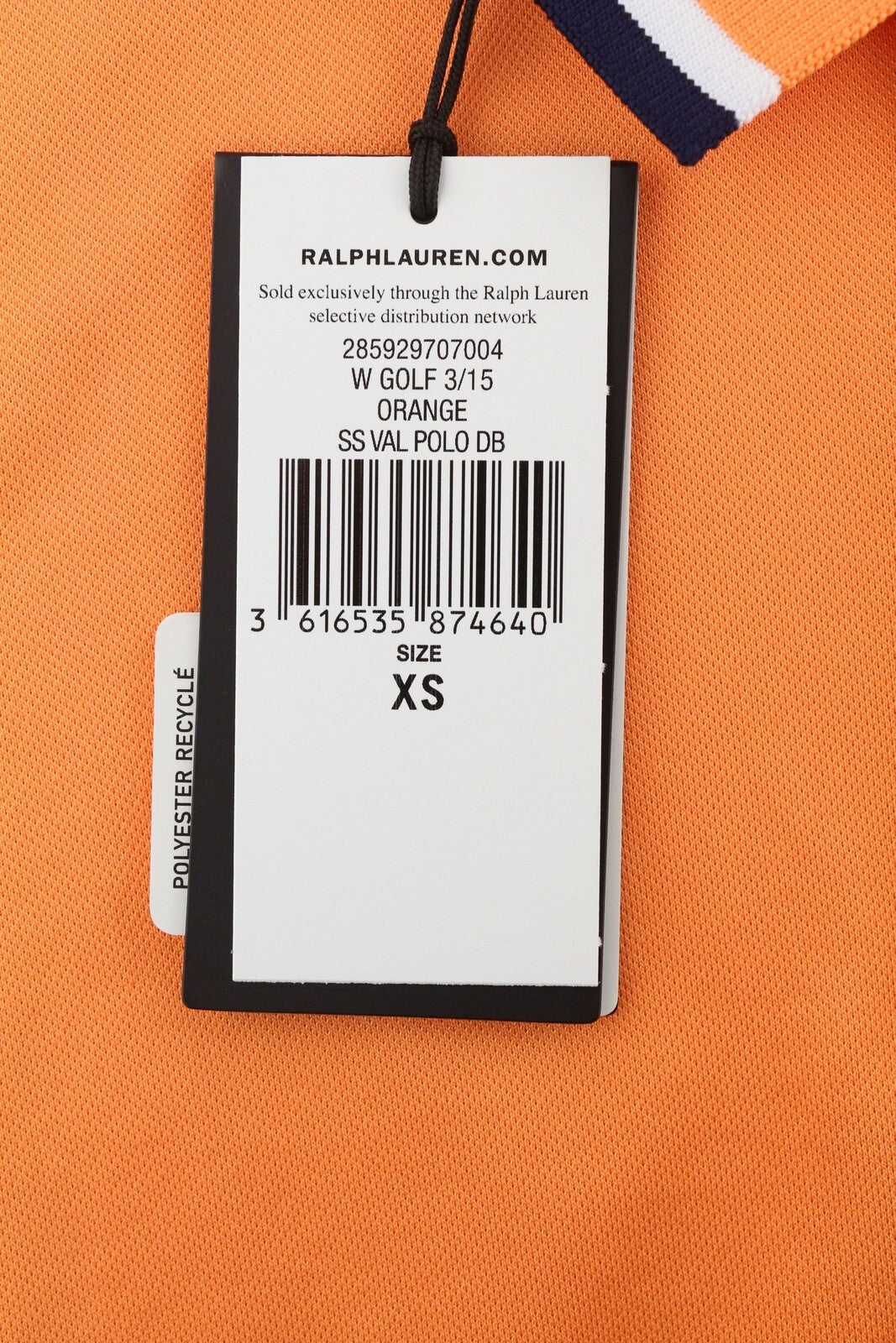 RLX RALPH LAUREN Golf Women T-Shirt XS Orange Short Sleeve Polo Wicking RRP€140