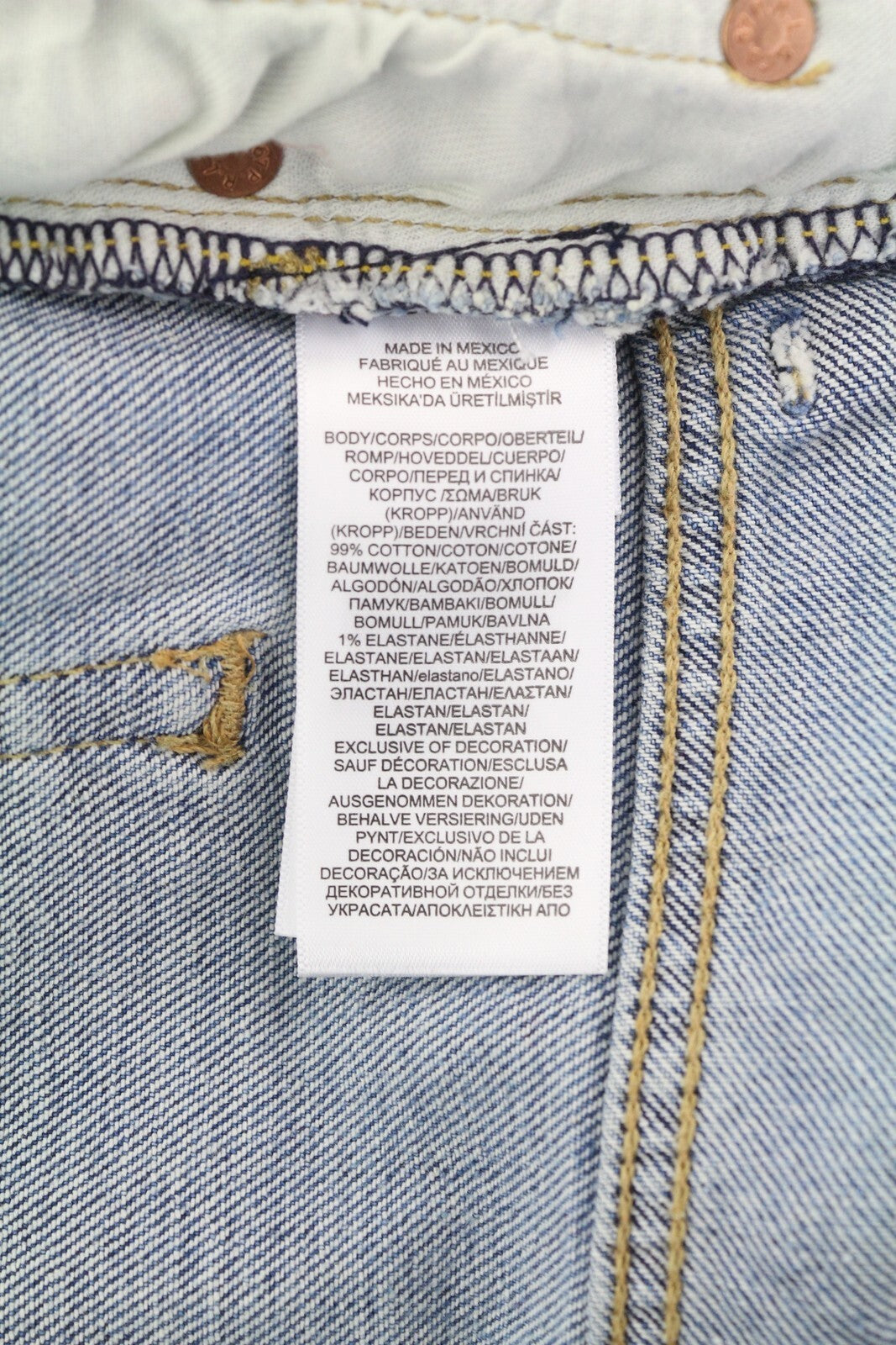 RALPH LAUREN Callen Women Jeans W27 Washed Blue High Rise Slim Fit Button