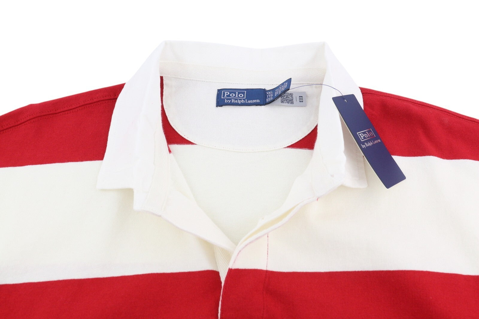 RALPH LAUREN Women Sweatshirt 2XL Striped Red Rugby Shirt Polo Pullover