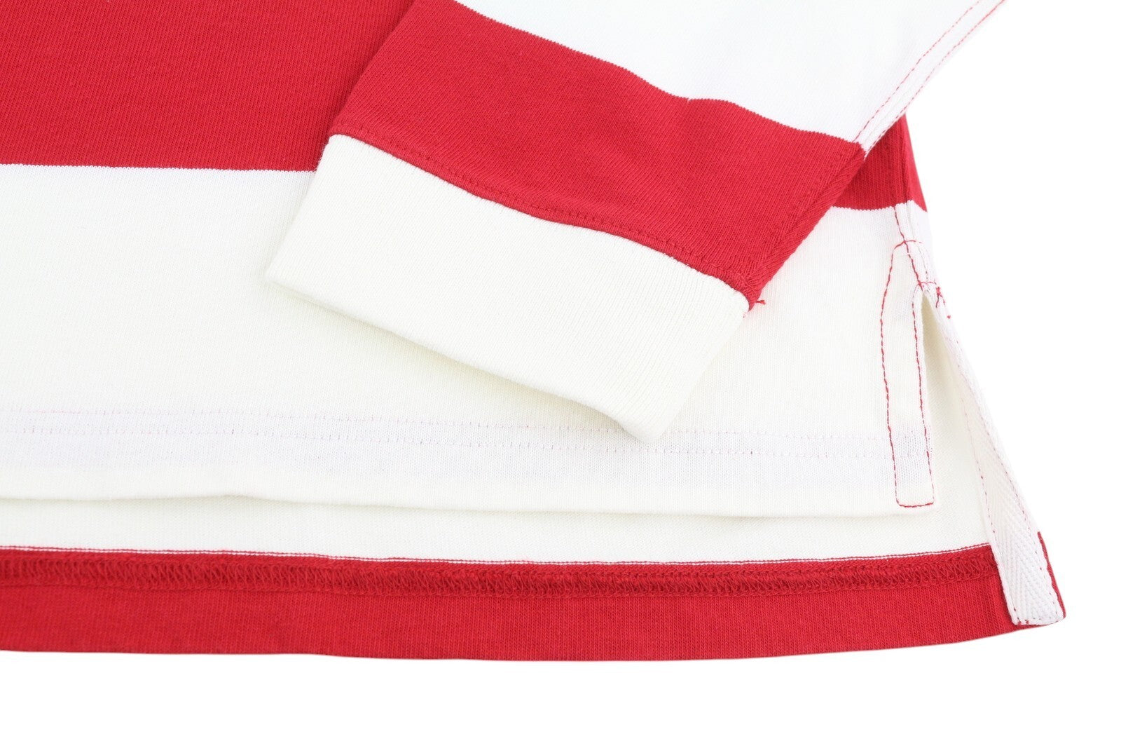 RALPH LAUREN Women Sweatshirt 2XL Striped Red Rugby Shirt Polo Pullover