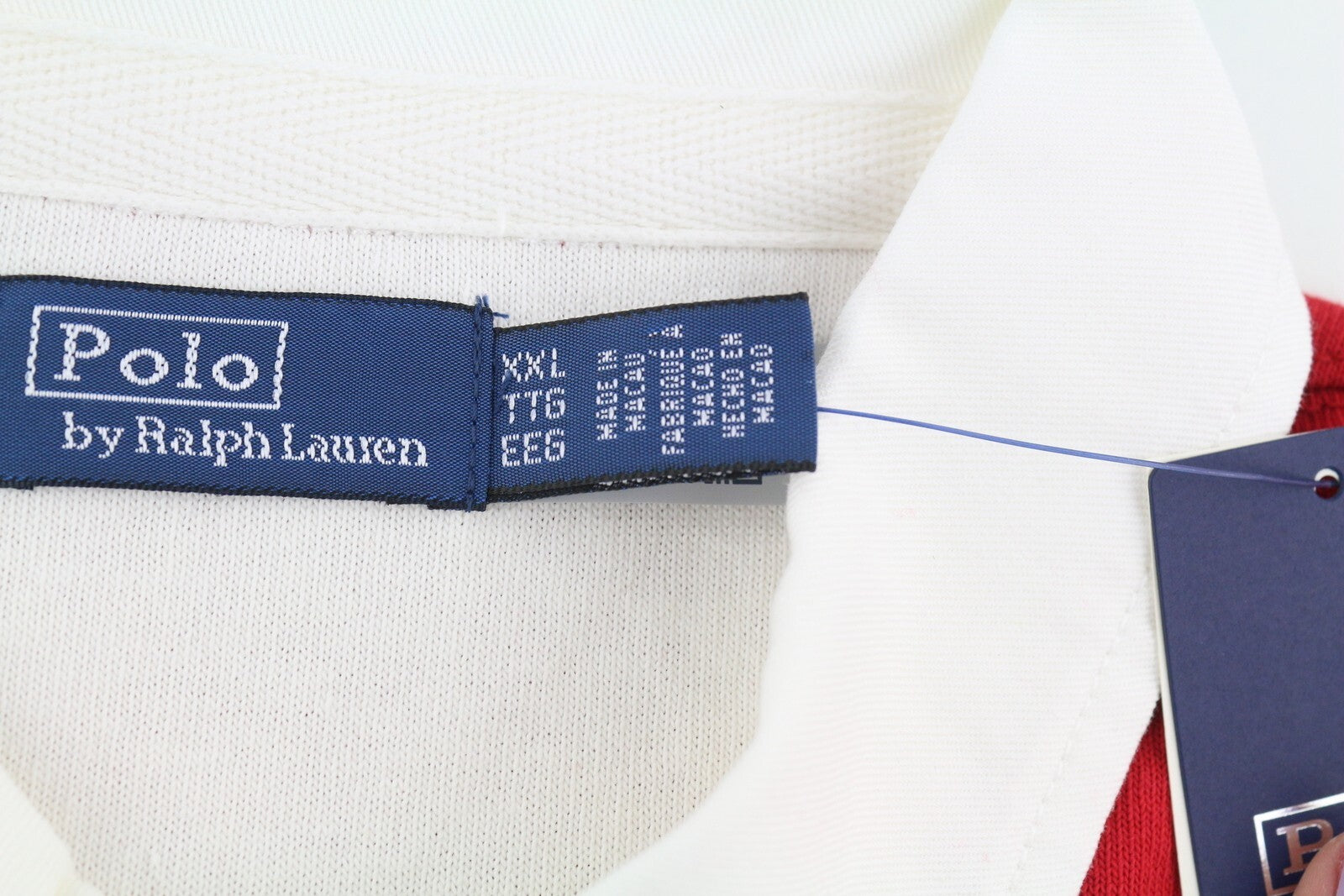 RALPH LAUREN Women Sweatshirt 2XL Striped Red Rugby Shirt Polo Pullover