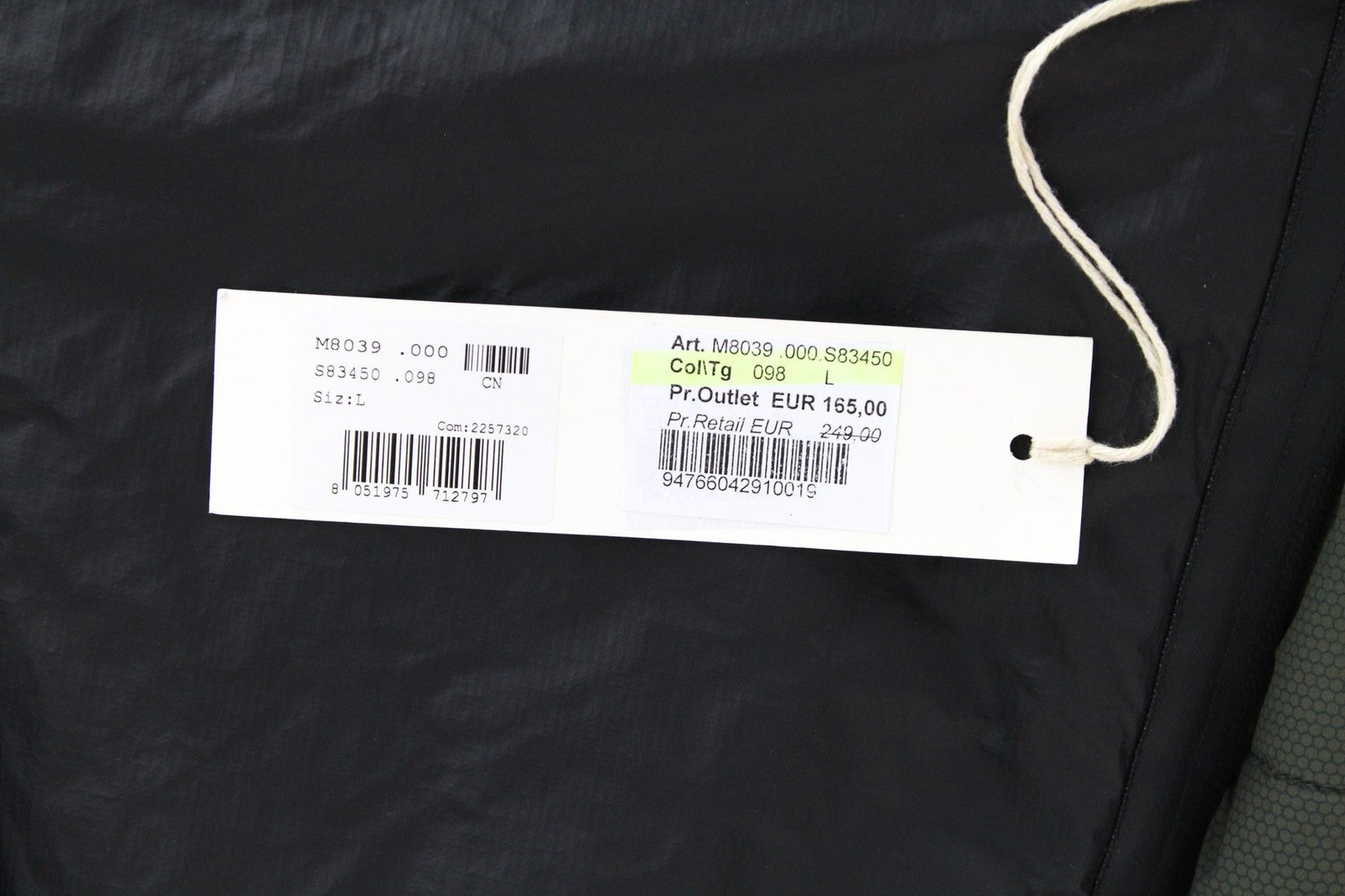 REPLAY Men's Jacket L Black Bomber Patched Zip-Up Ribbed Lined High Neck