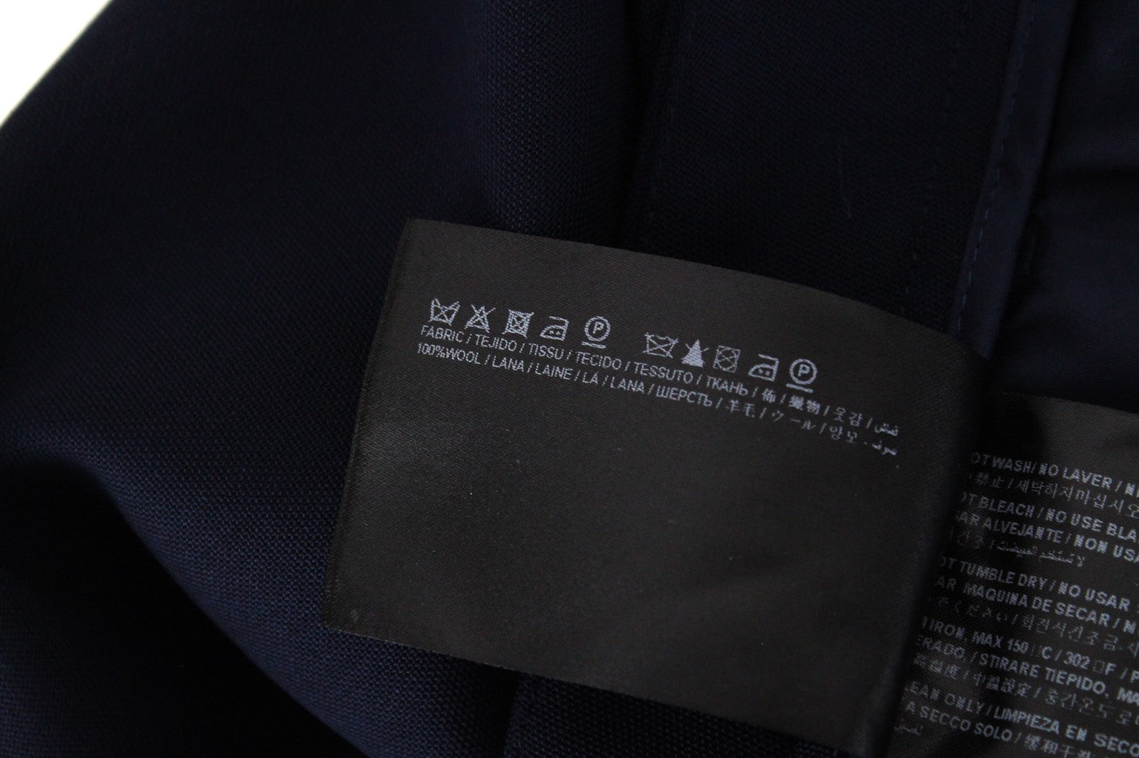 SUISTUDIO Robin Women's Trousers UK14 Slim Blue Wool Flat Front Formal