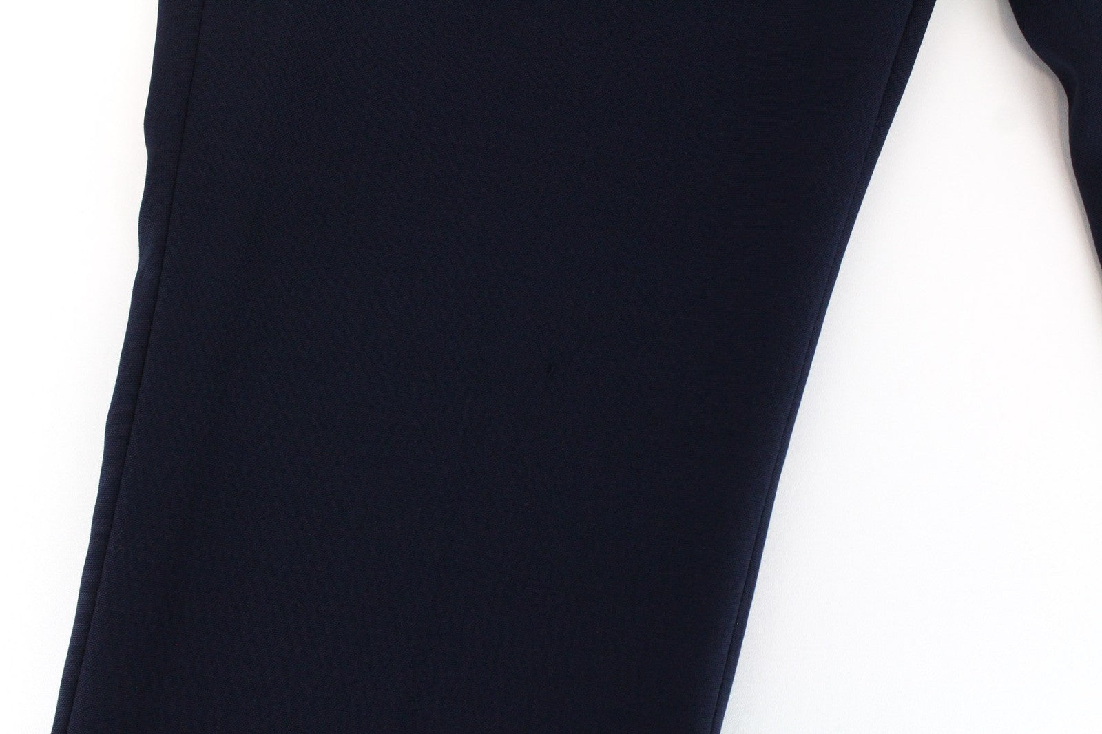 SUISTUDIO Robin Women's Trousers UK14 Slim Blue Wool Flat Front Formal