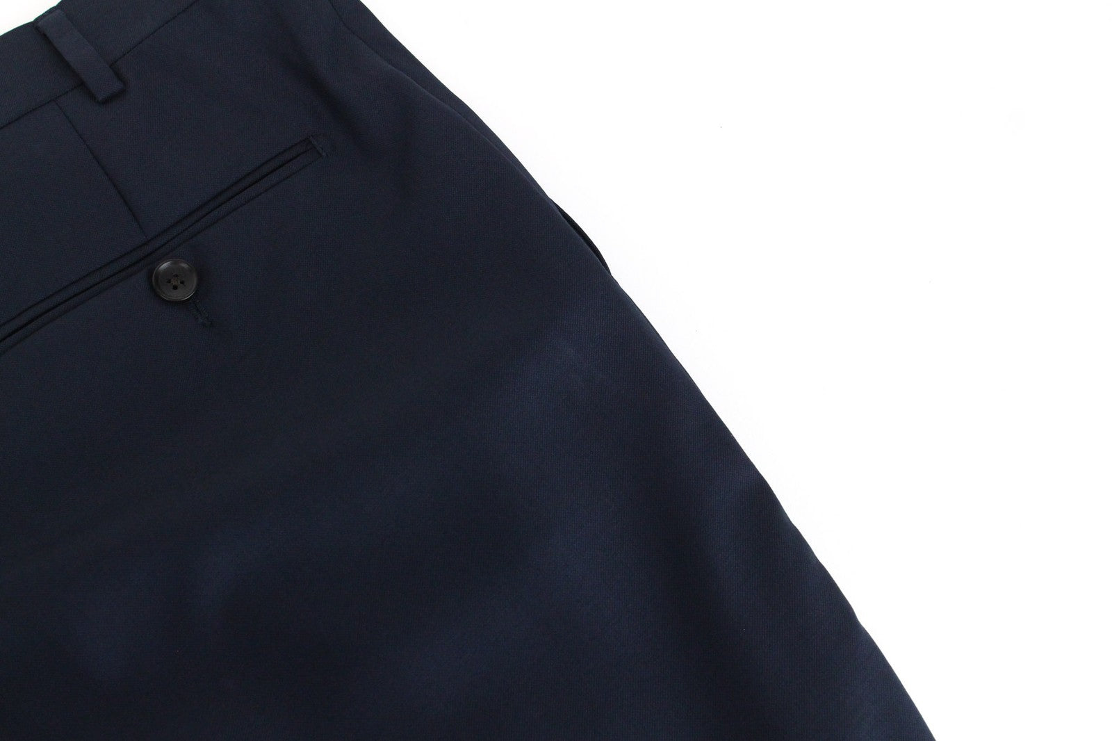 SUITSUPPLY Brescia Men's Trousers UK36 Slim Wool S110 Blue Flat Front Formal