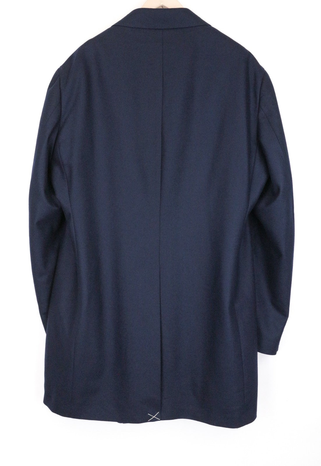 SUITSUPPLY Vicenza Men's Coat UK54R Navy Wool Single-Breasted Mid Overcoat