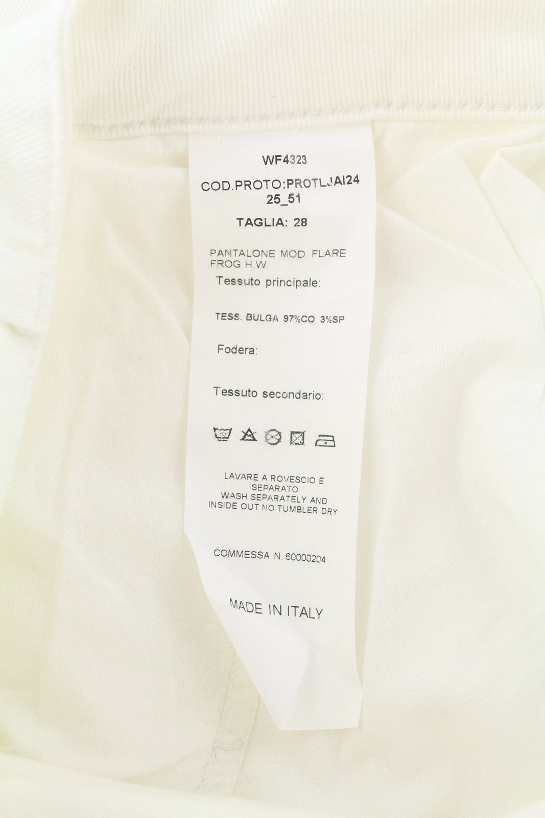 LIU JO Flare Frog Women Jeans W28 High Waist Wide Leg Zip Fly Denim Light White