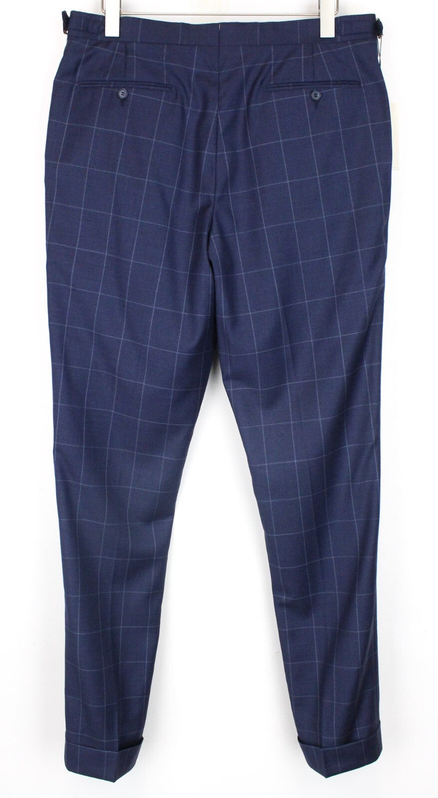 SUITSUPPLY Soho Men's Suit 2-Piece UK44L Blue Wool Double-Breasted Checked
