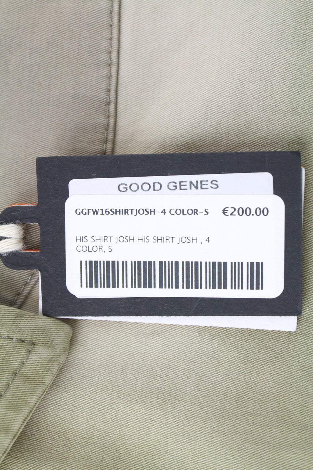 GOOD GENES Men's Shirt S Green Stretch Cotton Washed Overshirt