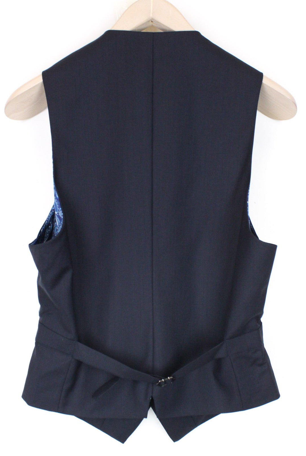 SUITSUPPLY Lazio La Spalla Men's Suit UK34R Blue Navy Slim Wool 3 Piece