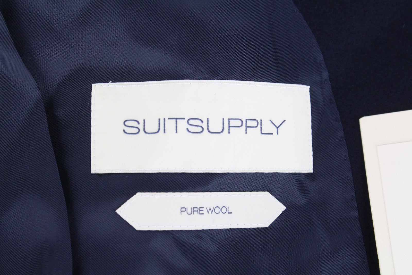 SUITSUPPLY Vicenza Men's Coat UK34R Blue Wool Single-Breasted Lined