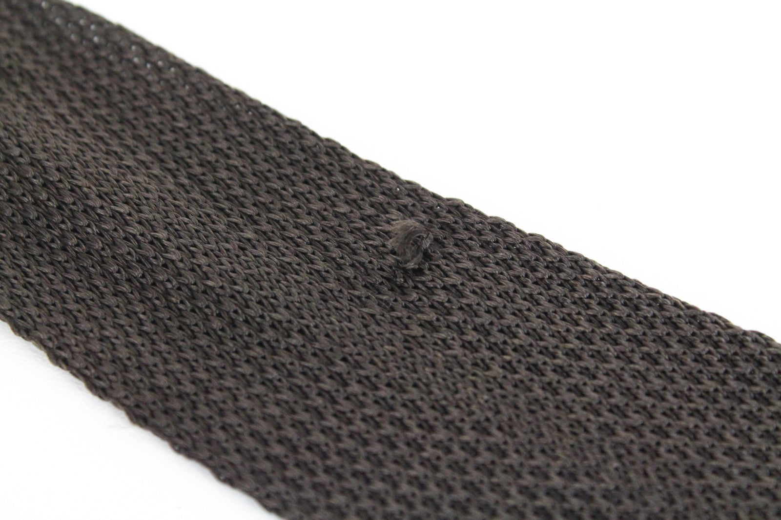 SUITSUPPLY Men's Tie 148x5.5cm Brown Silk Knitted Squared-End Formal