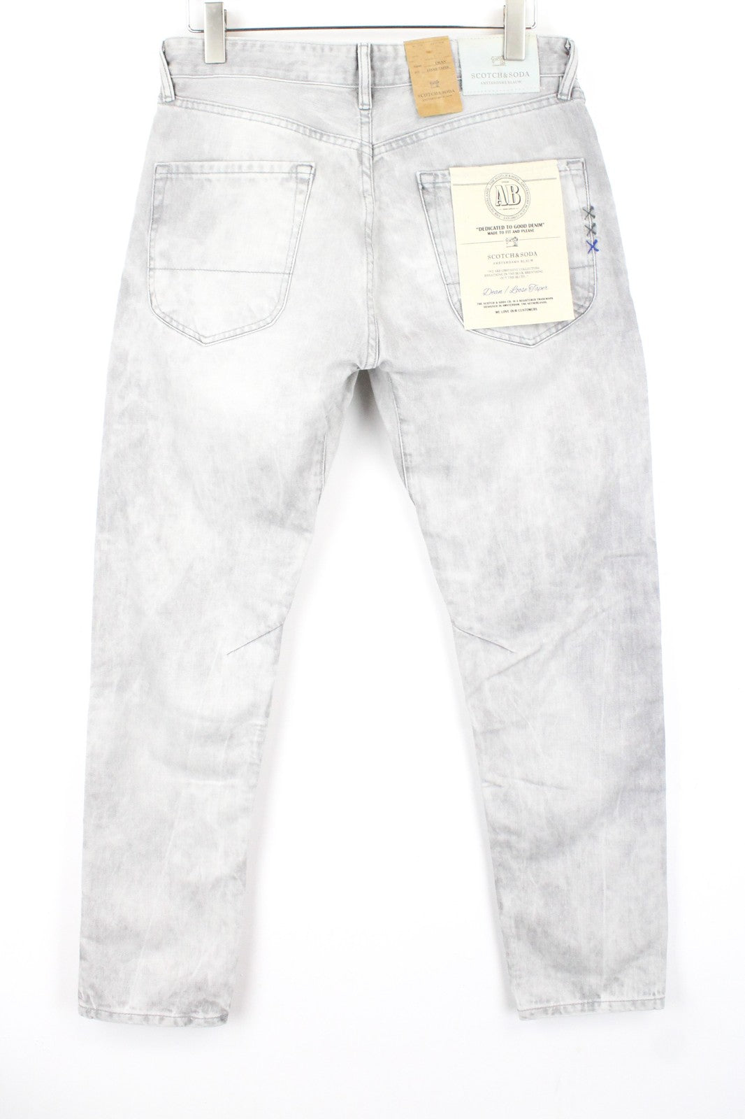 SCOTCH & SODA Dean Men's W31/L34 Grey Loose Tapered Fit Cotton Jeans