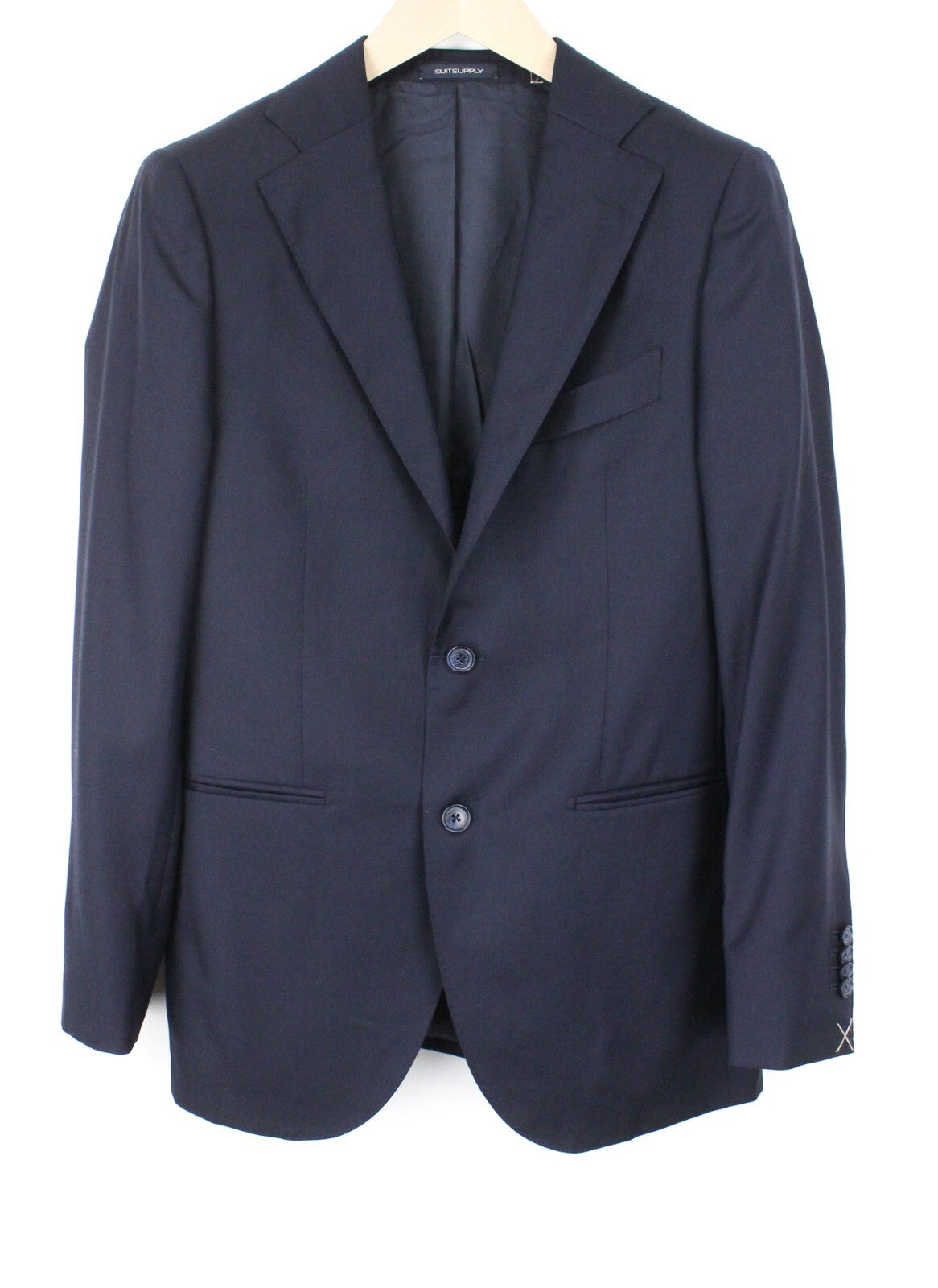 SUITSUPPLY La Spalla Men's Suit UK36R Blue Wool 2-Piece Classic Cut