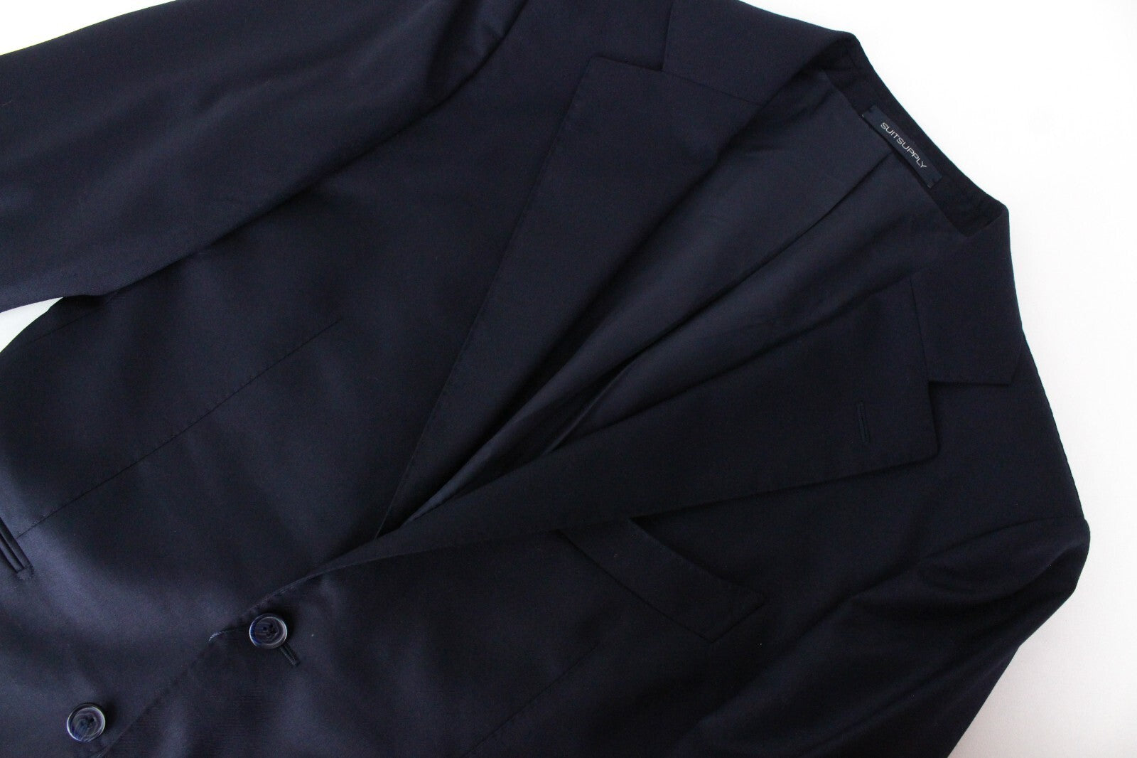 SUITSUPPLY La Spalla Men's Suit UK36R Blue Wool 2-Piece Classic Cut