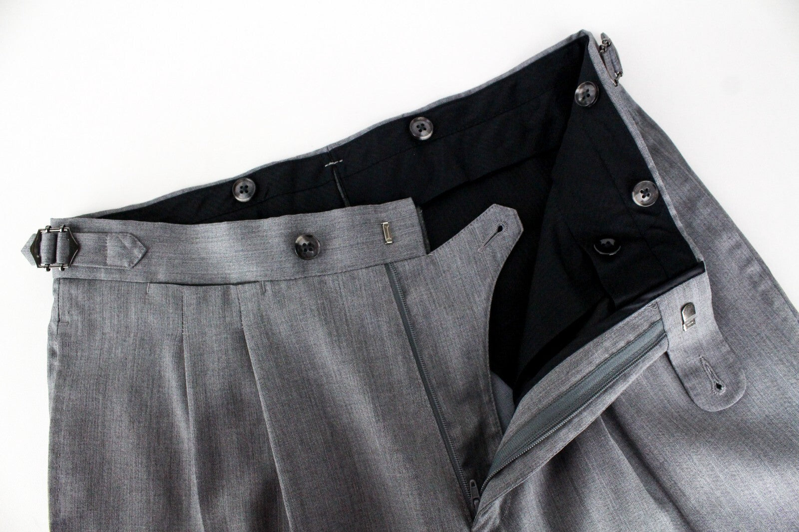 SUITSUPPLY Havana Patch Men's Suit UK34R Grey Wool Silk Slim 2-Piece