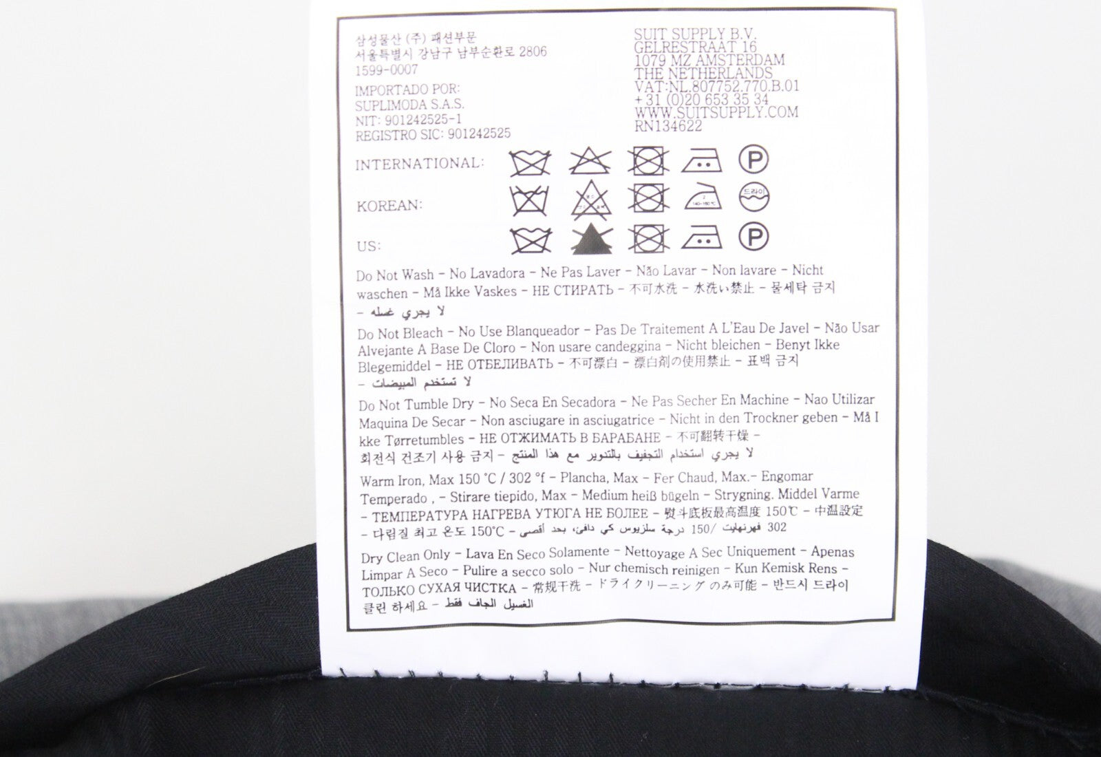 SUITSUPPLY Havana Patch Men's Suit UK34R Grey Wool Silk Slim 2-Piece