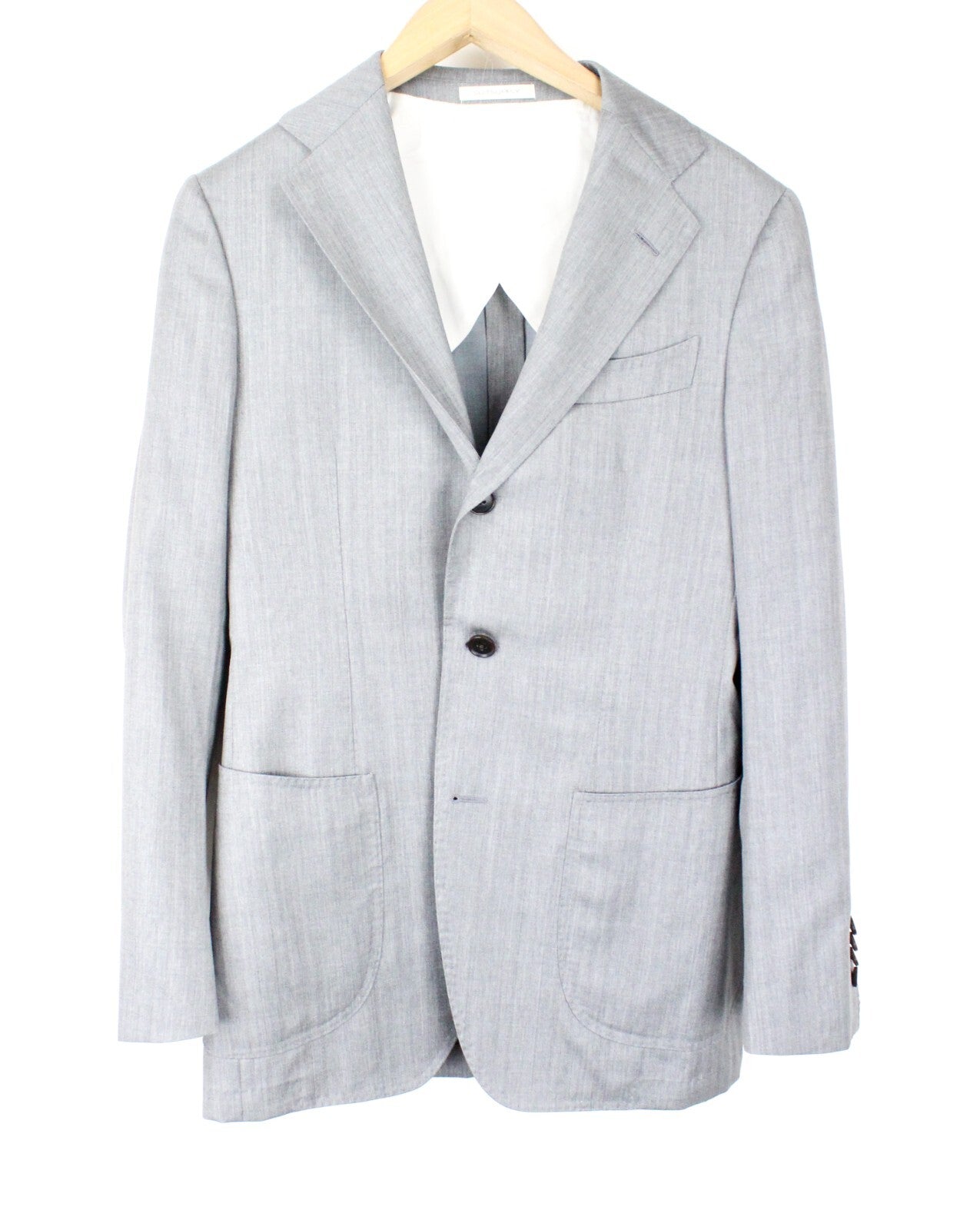 SUITSUPPLY Havana Patch Men's Suit UK34R Grey Wool Silk Slim 2-Piece