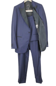 SUITSUPPLY Lazio Tuxedo Men's Suit UK42L Blue Wool Slim 3-Piece S130