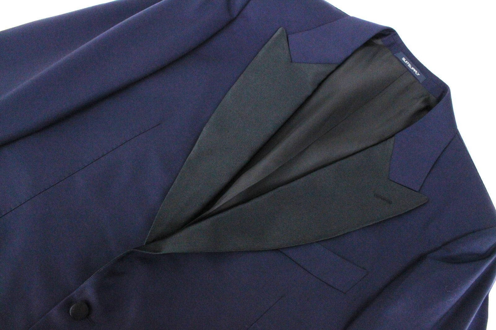 SUITSUPPLY Lazio Tuxedo Men's Suit UK42L Blue Wool Slim 3-Piece S130